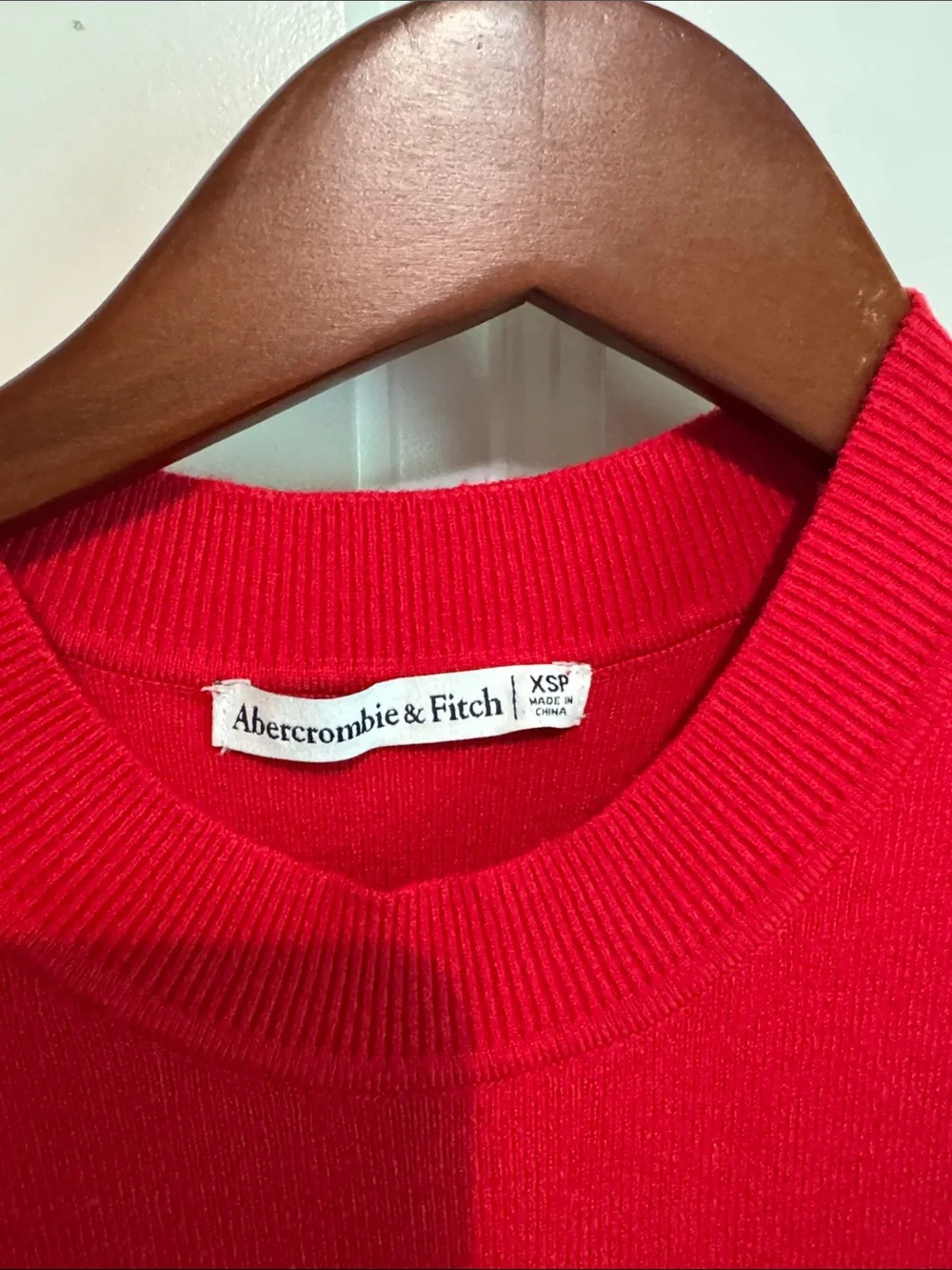 Abercrombie & Fitch Red Short-Sleeve bodycon knit Dress